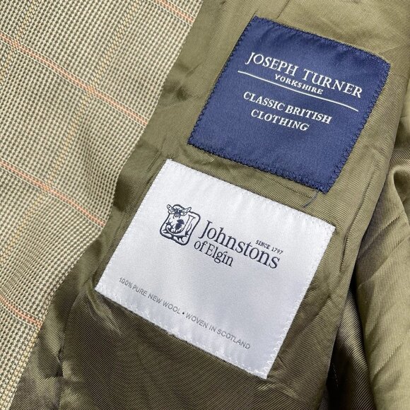 Joseph Turner Yorkshire Blazer Jacket Men’s Size 48R Johnstons Of Elgin Scotland - Picture 9 of 15